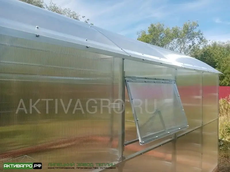 Теплица Ударница Благодатная, ширина 4/5 м, труба 40х20 + 20х20 Теплица Ударница Благодатная, ширина 4/5 м, труба 40х20 + 20х20